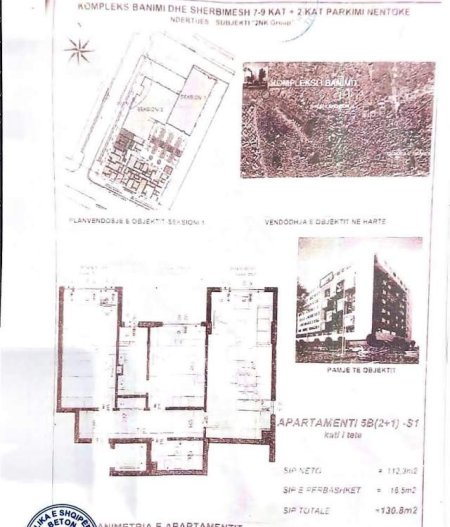 Tirane, shitet apartament 2+1+A+BLK Kati 8, 131 m² 98.000 Euro (Pavarsia)