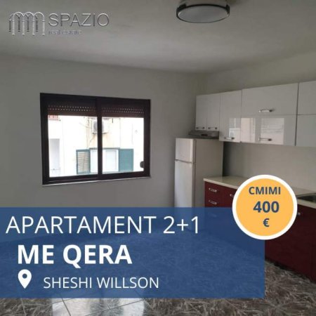 Tirane, jepet me qera apartament 2+1+BLK Kati 4, 93 m² 400 Euro (Sheshi Willson)