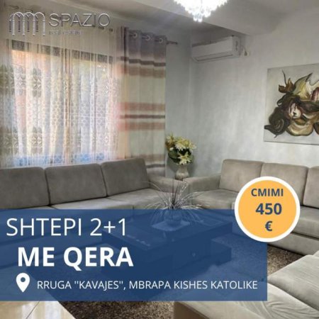 Tirane, jepet me qera apartament 2+1+BLK Kati 2, 70 m² 450 Euro (Rruga Kavajes)
