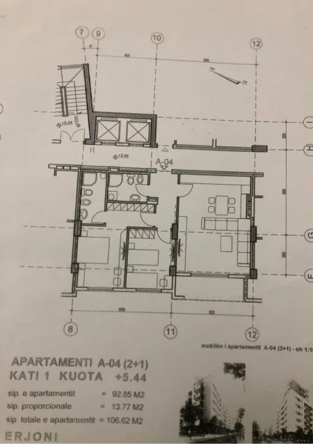 Tirane, shitet apartament Kati 1, 107 m² 266.550 € (Pazari i ri) TT 543