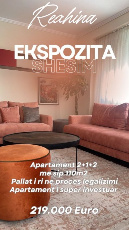Tirane, shitet apartament 2+1 , 110 m² 219.000 € (Ekspozita)