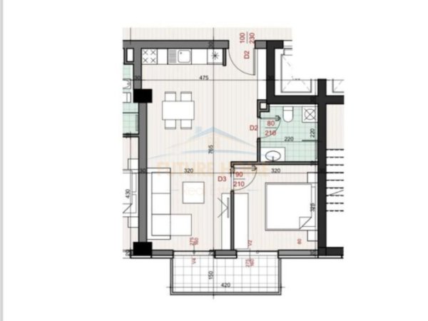 Tirane, shitet apartament duplex 1+1 Kati 8, 69 m² 106.500 € (DON BOSKO)