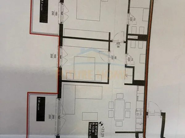 Tirane, shitet apartament 2+1+Ballkon Kati 5, 114 m² 360.000 € (Rruga e Kavajes)
