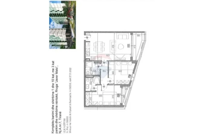 Tirane, shitet apartament 2+1 Kati 2, 103 m² 150.000 € (Astir)