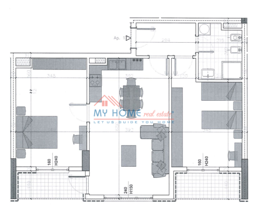 Tirane, shitet apartament 2+1+Ballkon Kati 4, 104 m² 94.230 € (Univers City)