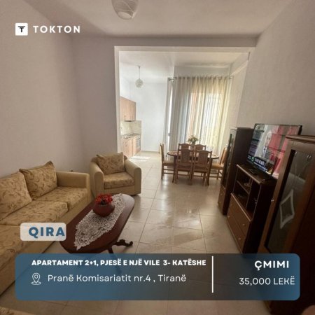 JEPET ME QIRA, APARTAMENT 2+1, PJESE E NJE VILE PRIVATE 3KATESHE, RRUGA URA, TIRANE