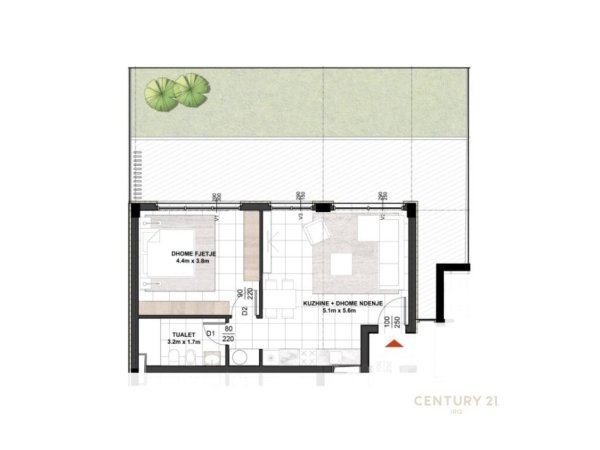 Tirane, shes apartament duplex 1+1 Kati 0, 136 m² 146.000 € (EAST SIDE RESIDENCE)