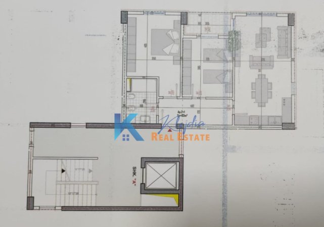 Tirane, shes apartament 2+1+Ballkon Kati 4, 95 m² (kamez)