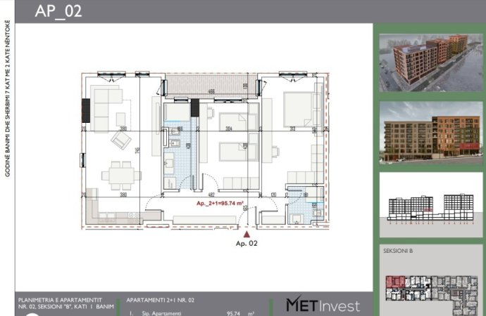 Tirane, shitet apartament 2+1+Ballkon Kati 1, 111 m² 110.550 € (Rruga Lidhja e Prizrenit)