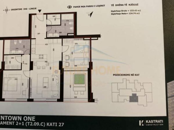 Tirane, shes apartament 3+1+A+BLK Kati 27, 153 m² 460.000 Euro (Rruga e Elbasanit)
