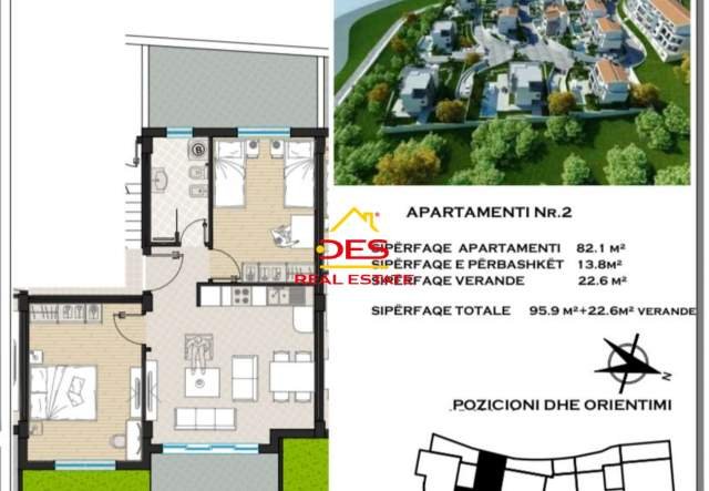 Tirane, shitet apartament Kati 0, 95 m² 144.720 Euro (Panorama e Liqenit)