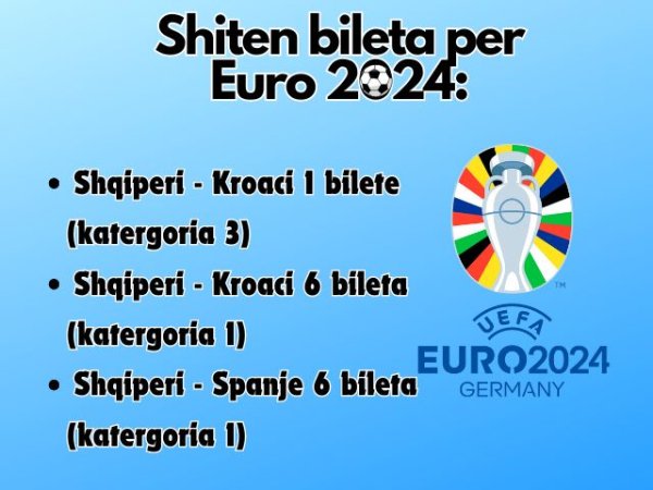 Tirane, shes Shiten bileta per Euro 2024 500 €