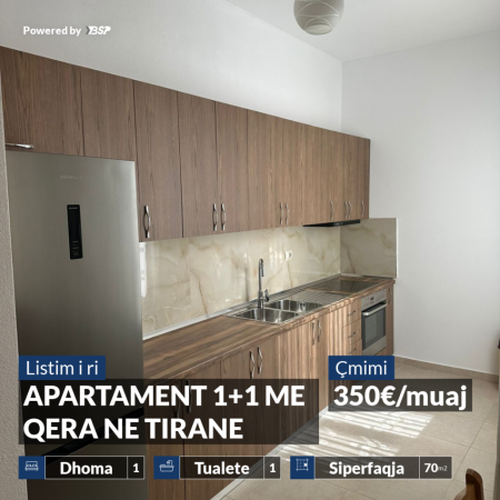 Vlore, jepet me qera apartament 1+1+Ballkon Kati 3, 70 m² 350 € 