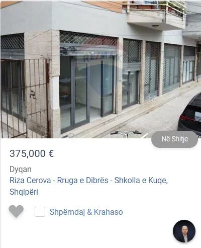 Tirane, shitet dyqan Kati 0, 386 m² 375.000 € (SHKOLLA E KUQE)