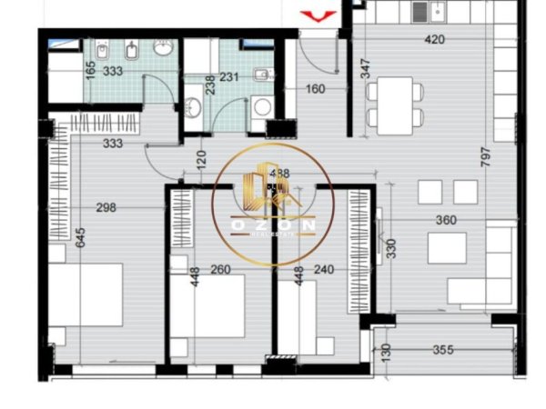 Tirane, shitet apartament 2+1+Ballkon Kati 1, 121 m² 121.000 € (Mjull Bathore)