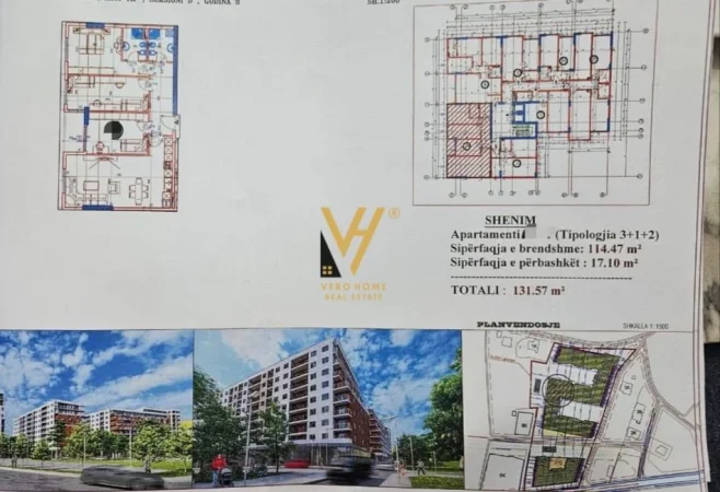 Tirane, shitet apartament 3+1+Aneks+Ballkon Kati 5, 132 m² 158.000 € (PASKUQAN)