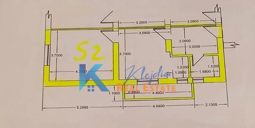 Tirane, shes apartament 1+1+Ballkon Kati 3, 53 m² 110.000 € (afer Xhamise se Tabakeve)