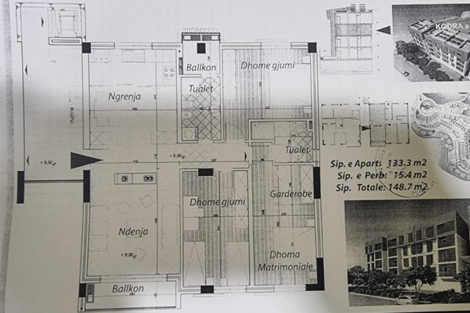 Shitet apartament 3+1+2 te Residenca Kodra e Diellit 2 Kati 3, 148 m² 330.000 € (Kodra e Diellit)