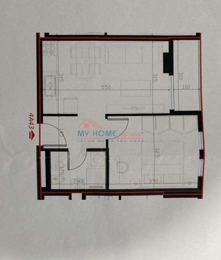 Tirane, shitet apartament Kati 4, 56 m² 55.870 € (Univers City)
