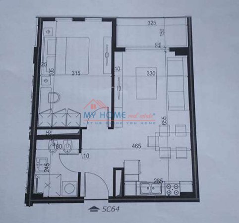 Tirane, shitet apartament 1+1+Ballkon Kati 6, 67 m² 60.000 € (Univers City)