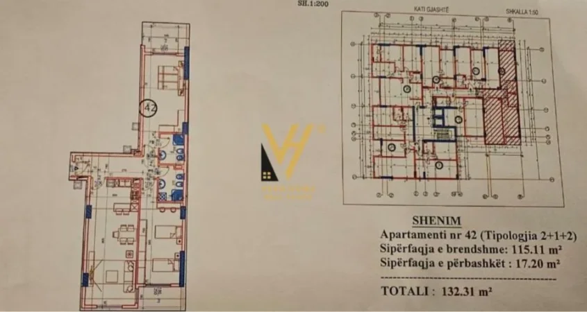 Tirane, shitet apartament 2+1+Ballkon Kati 6, 132 m² 158.772 € (PASKUQAN)