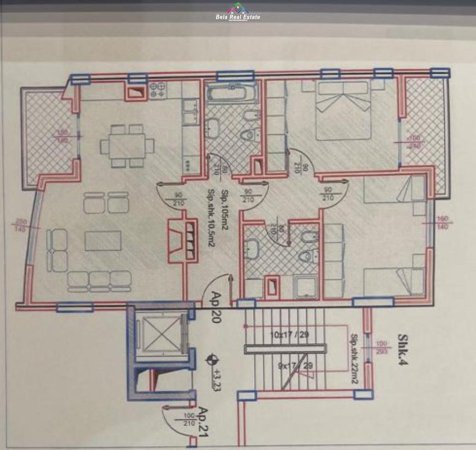Shqiperi, shes apartament 2+1 Kati 3, 116 m² 122.000 € (baftjar lici)