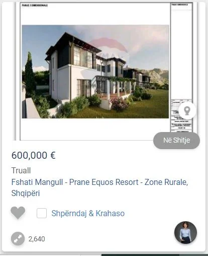 Tirane, shitet toke , 2.640 m² 600.000 € (FSHATI MANGULL LUNDER)