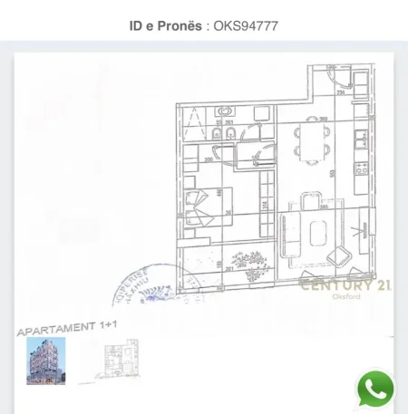 Tirane, shitet apartament 1+1 Kati 8, 