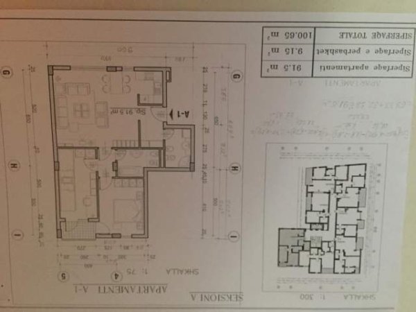 Tirane, shitet apartament 2+1+A+BLK Kati 4, 100 m² 1500 Euro/m2