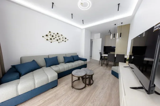 Tirane, jepet me qera apartament 1+1+Ballkon Kati 9, 74 m² 900 € (Lake View)