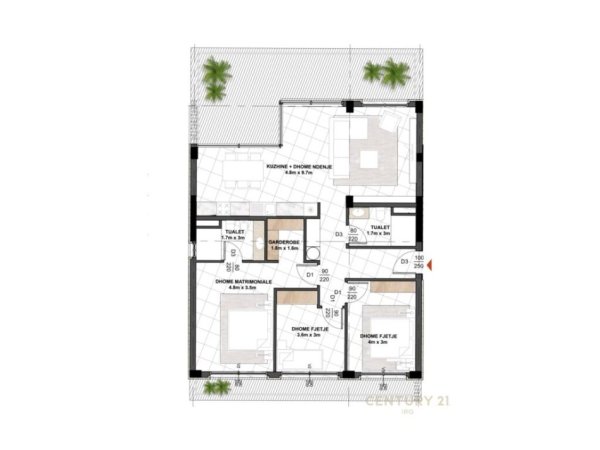 Tirane, shes apartament 3+1+Aneks+Ballkon Kati 2, 180 m² 350.000 € (EAST SIDE RESIDENCE! TEG Tirana, Albania)