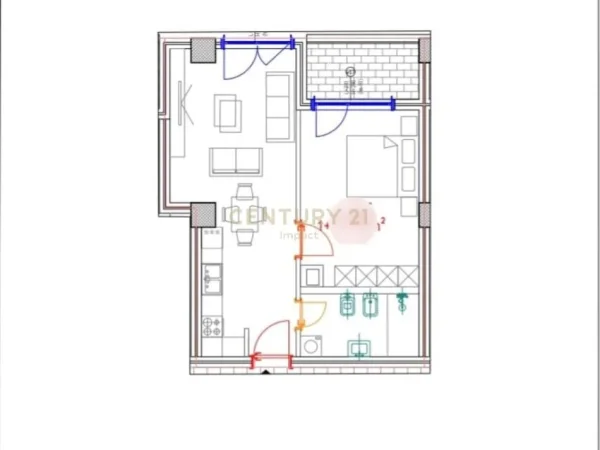 Tirane, shes apartament 1+1+Ballkon Kati 3, 78 m² 112.000 € (Prane Fiori di Bosco Tirana, Albania)