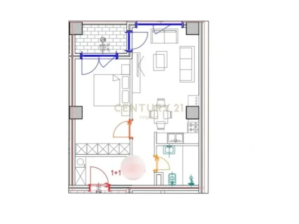 Tirane, shes apartament 1+1+Aneks+Ballkon Kati 3, 81 m² 117.000 € (Prane Fiori di Bosco Tirana, Albania)