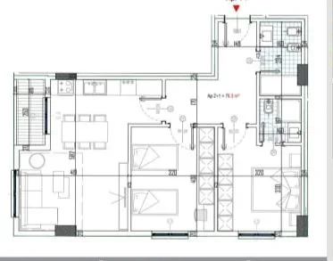Tirane, Shitet, apartament 2+1 Kati 3, 89 m² 75.250 € (Paskuqan)