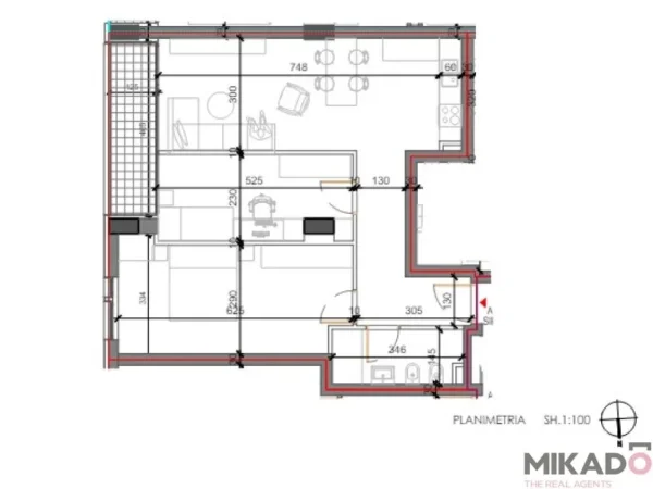 Tirane, shitet apartament 2+1 Kati 8, 94 m² 91.434 € (Forest residence)