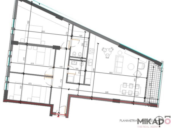 Tirane, shitet apartament 3+1 Kati 7, 160 m² 153.600 € 