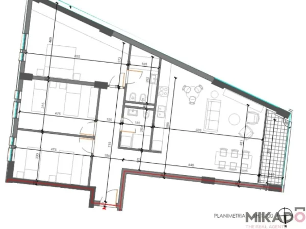Tirane, shitet apartament 3+1 Kati 7, 160 m² 153.600 € 