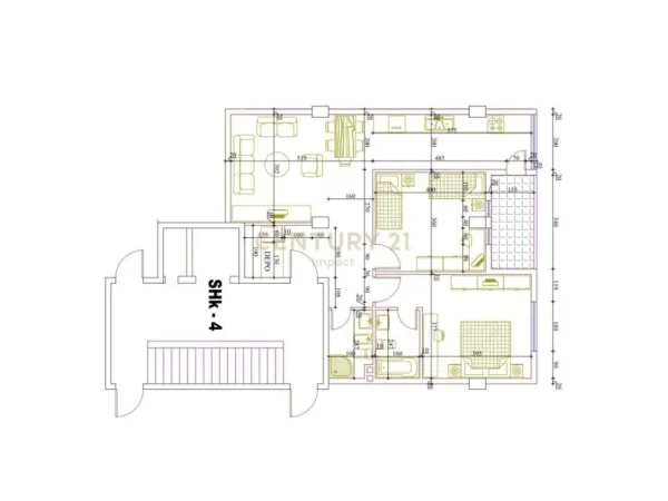 Tirane, shitet apartament 2+1+Aneks+Ballkon Kati 8, 105 m² (Astir)