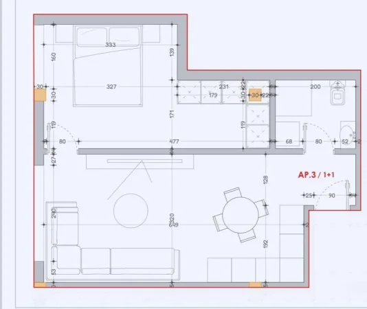 Tirane, shitet apartament 1+1 Kati 7, 68 m² 60.000 € (Kamez)