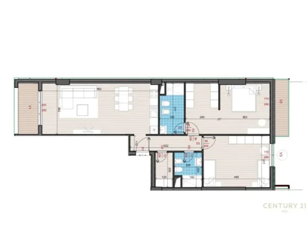 Tirane, shes apartament 2+1+Aneks+Ballkon Kati 5, 140 m² 210.000 € (Ali Demi Tirana, Albania)