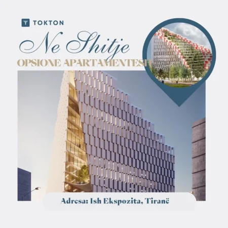 Tirane, shitet 1+1+Ballkon Kati 4, 89 m² 311.000 € (Bulevardi Zhan D Ark)