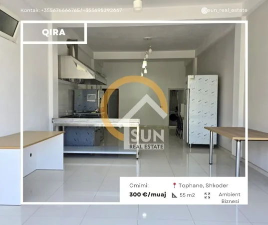 Shkoder, jepet me qera ambjent biznesi Kati 0, 55 m² 300 € (RRUGA MYZAFER PIPA, SHKODER)