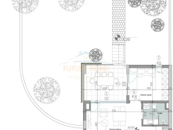 Gjiri Lalezit | Hamallaj, shitet apartament 1+1 Kati 0, 71 m² 193.775 € (Gjiri Lalezit)