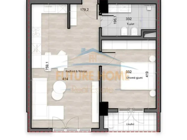 Tirane, shitet apartament 1+1 Kati 4, 75 m² 114.000 € (PORCELAN)