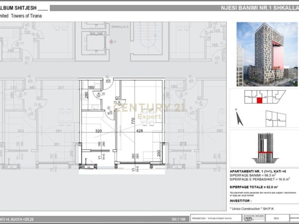 Tirane, shes apartament 1+1 , 83 m² 207.250 € (Rruga e Kosovarëve)