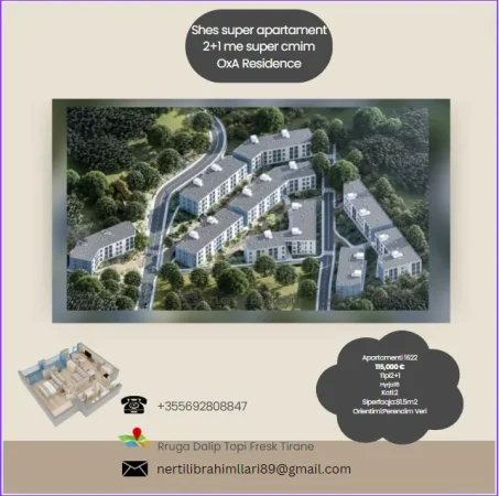 Tirane, shes apartament 2+1+Ballkon Kati 2, 81 m² 115.000 € (Rruga Dalip Topi Fresk Tirane)