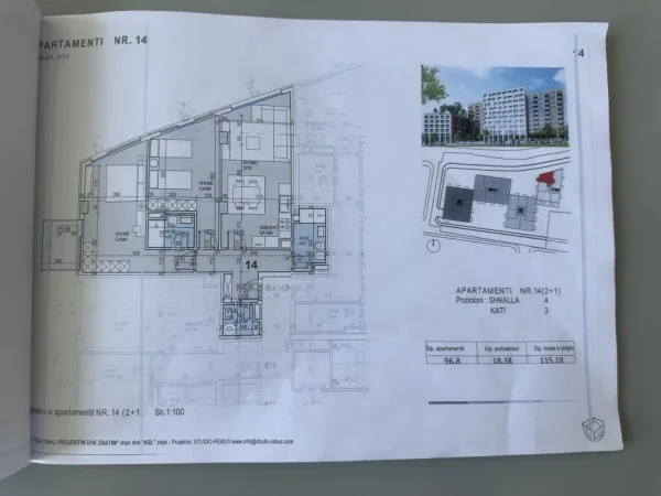 Tirane, shitet apartament 2+1+Ballkon Kati 4, 115 m² 178.000 € (Xhamllik)