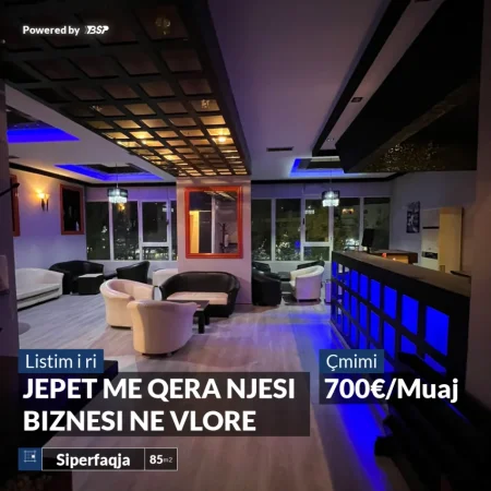 Vlore, jepet me qera lokal Kati 1, 85 m² 700 € (TEATRI PETRO MARKO)