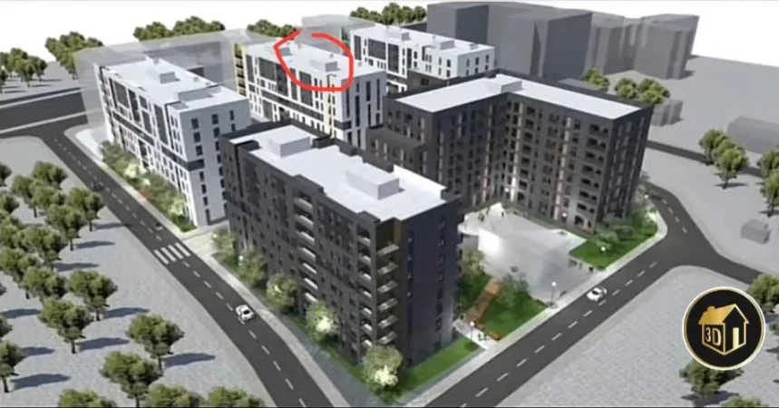 Tirane, shes apartament 1+1+Ballkon Kati 5, 60 m² 72.000 € (29 nentori)