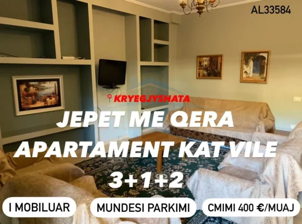 Tirane, jepet me qera apartament 3+1+Ballkon Kati 1, 120 m² 400 € (Ali Dem)